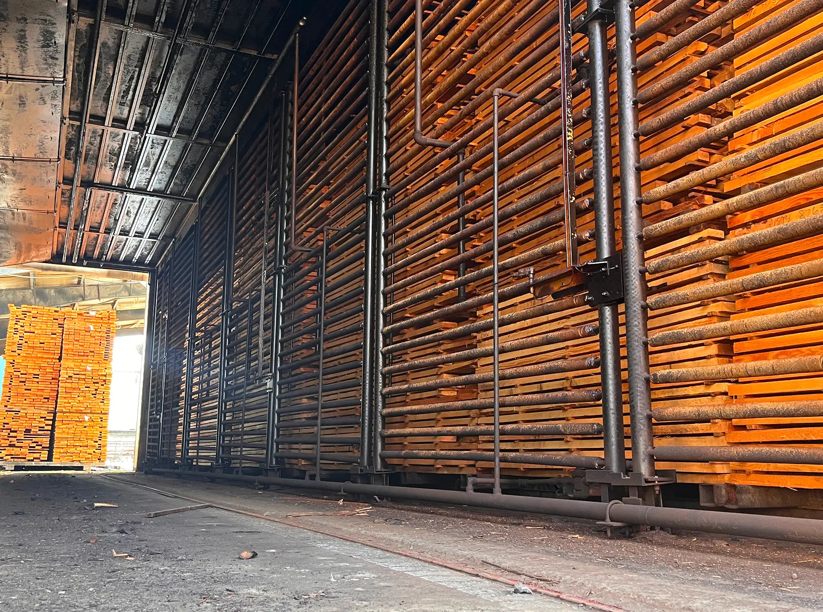 Inside the kiln